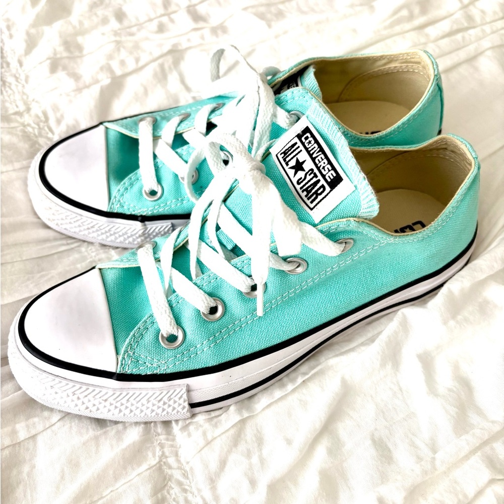 Converse Low Top Sneakers in Aqua Teal